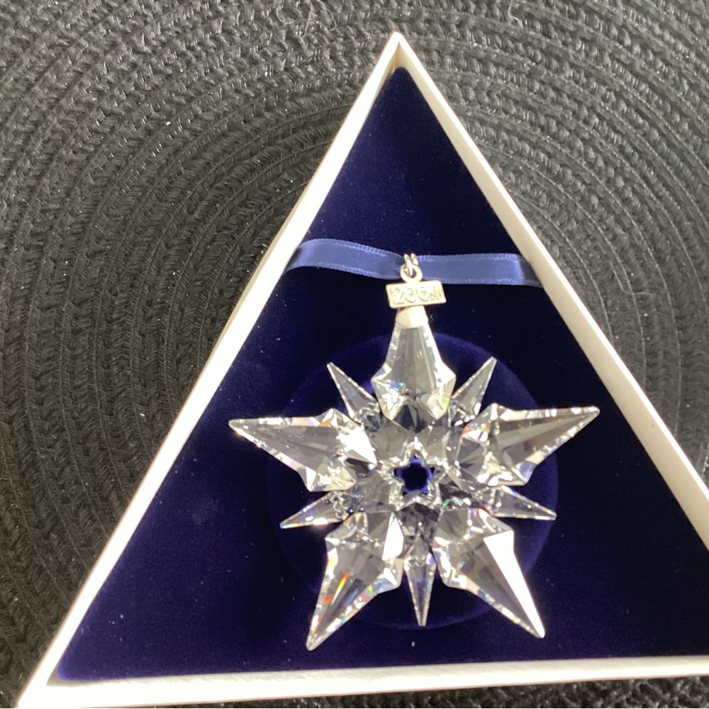 Swarovski Crystal Clear Starburst Ornament 2001